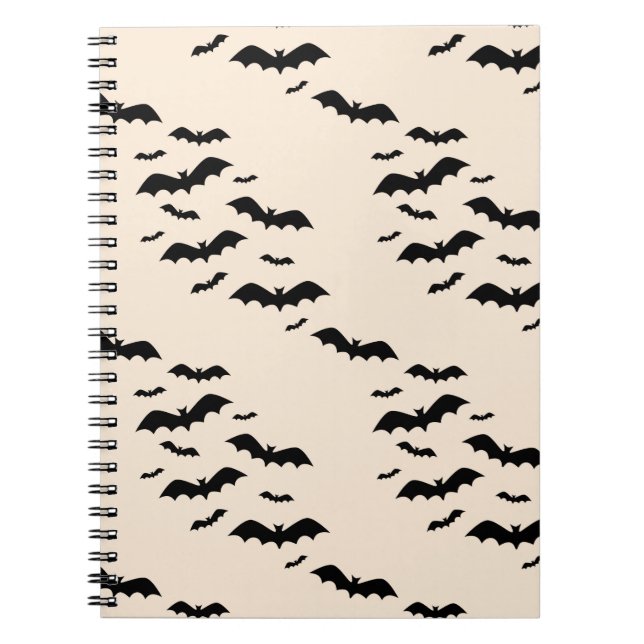Flying Bats Spiral Notebook (Front)
