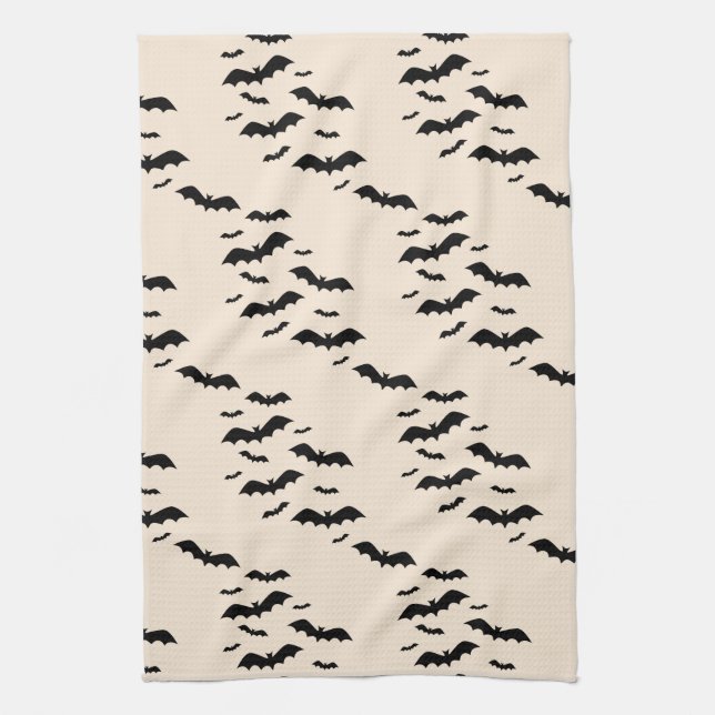 Flying Bats Tea Towel (Vertical)