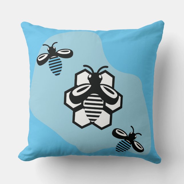 flying bees  cushion (Front)