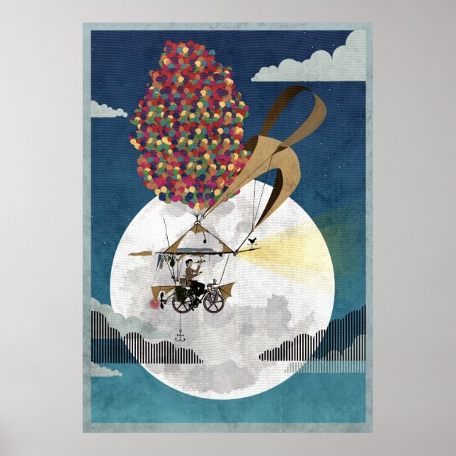 Flying Bicycle Poster (Front)