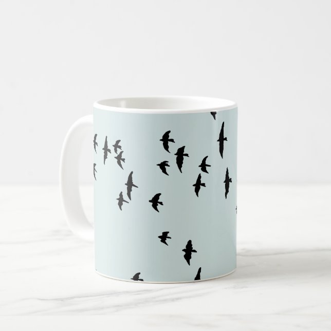 Flying Bird Flock Coffee Mug (Front Left)