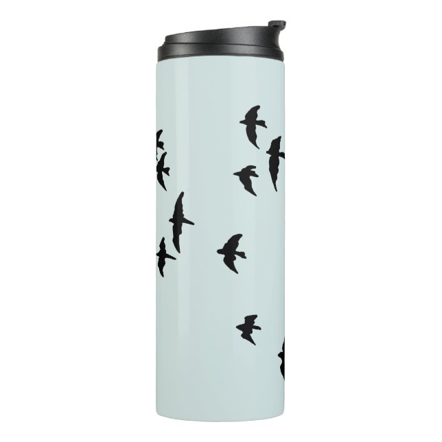 Flying Bird Flock Thermal Tumbler (Rotated Left)