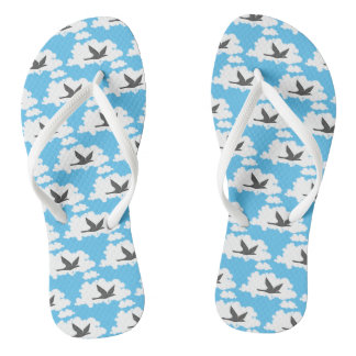 Flying Bird Silhouette Jandals