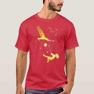 Flying Bird with Girl on the Swing Fantasy Dreams T-Shirt