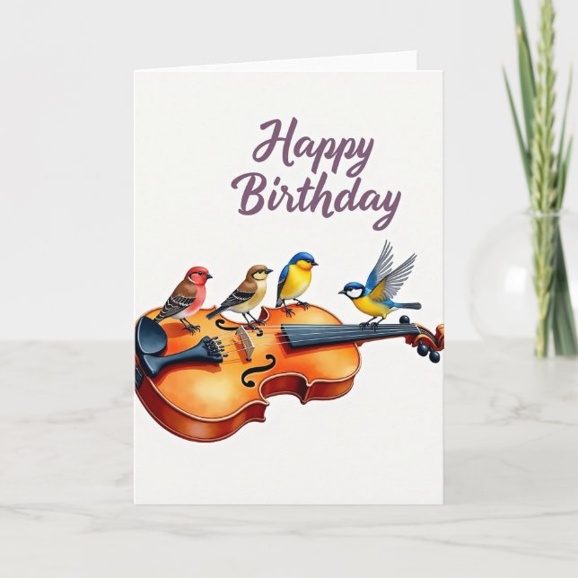 Flying Birds Birthday Card (Front)