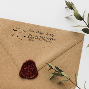 Flying Birds Country Farm Rural Name & Address Self-inking Stamp