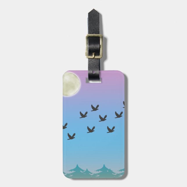 Flying Birds Luggage Tag (Front Vertical)