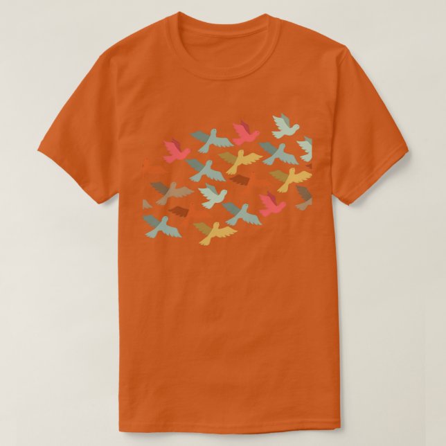 flying birds pattern cute gifts for birds lovers T-Shirt (Design Front)