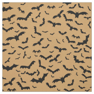 Flying Black Bats Fabric
