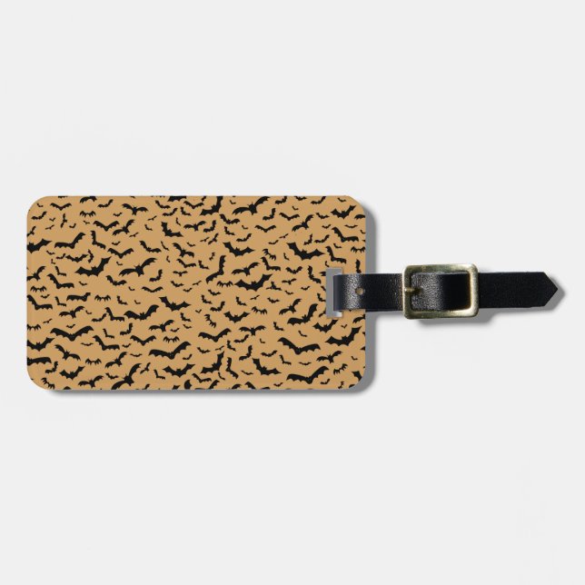 Flying Black Bats Luggage Tag (Front Horizontal)