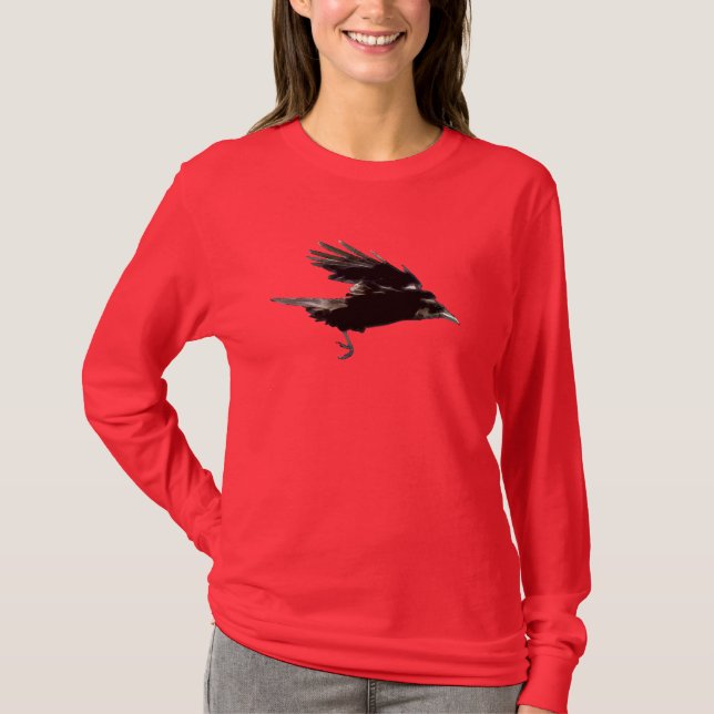 FLYING BLACK CROW Raven-lovers T-Shirt (Front)