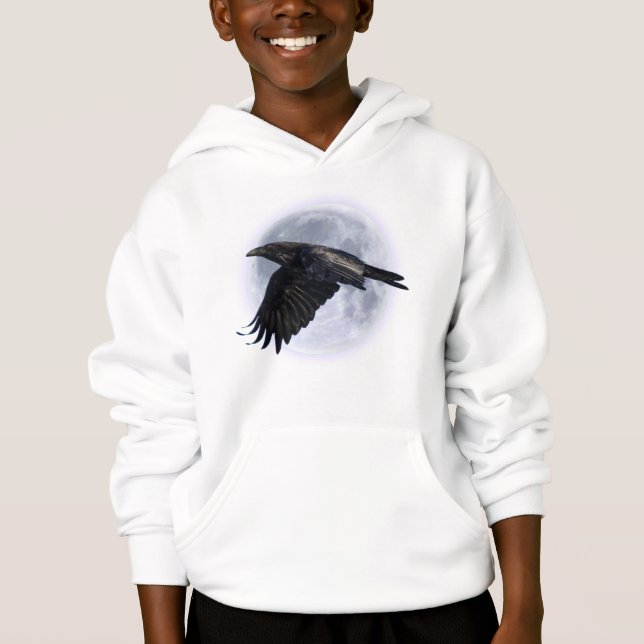 Flying Black Raven and Full Moon (Front)