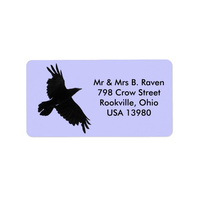 Flying Black Raven Labels (Front)