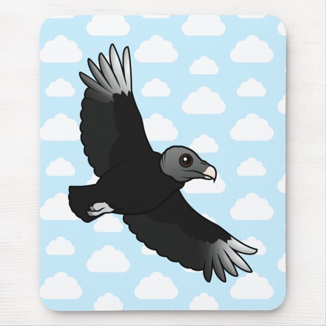 Flying Black Vulture Mouse Pad (Front)