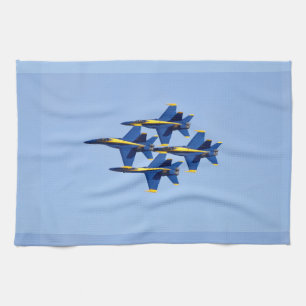 Flying Blue Angel Tea Towel
