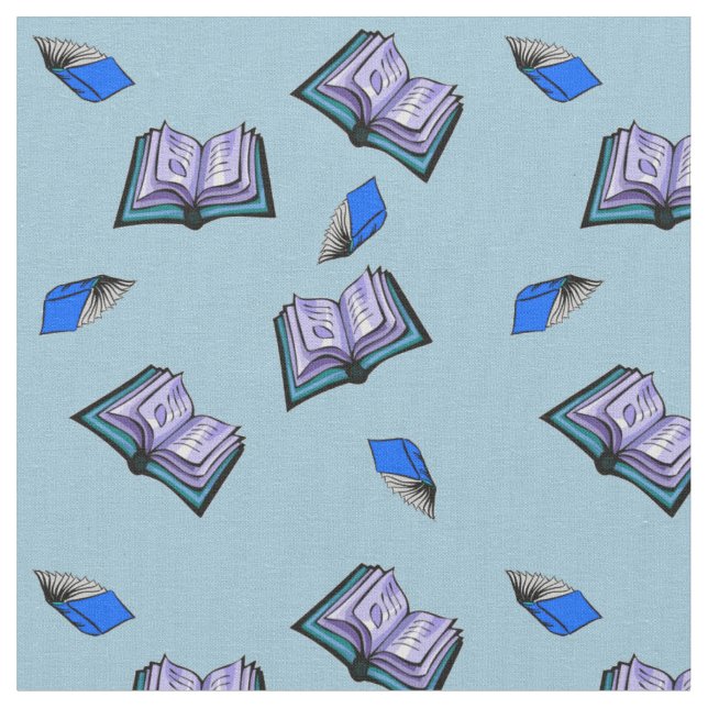 Flying Books! Fabric (Close Up)
