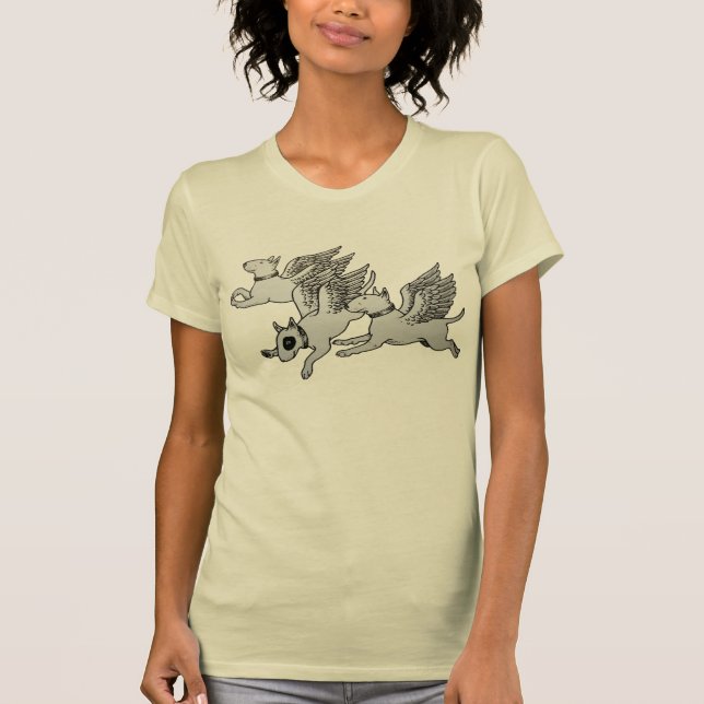 Flying Bull Terriers T-Shirt (Front)