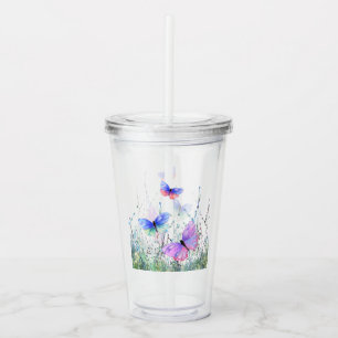 Flying Butterflies Acrylic Tumbler