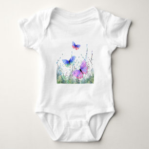 Flying Butterflies Baby Bodysuit