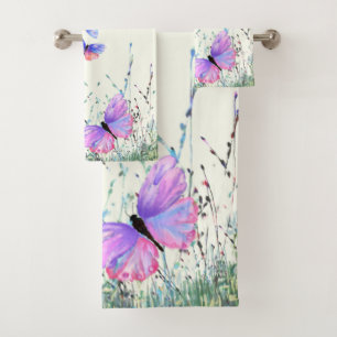 Flying Butterflies Bath Towel Set
