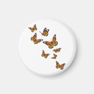 Flying Butterflies - Butterfly Lover Gardener Ento Magnet