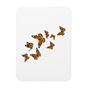 Flying Butterflies - Butterfly Lover Gardener Ento Magnet
