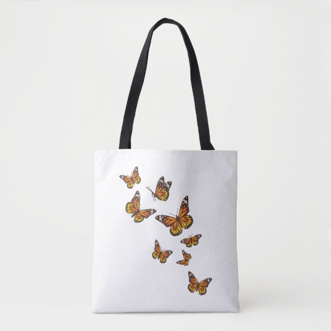 Flying Butterflies - Butterfly Lover Gardener Ento Tote Bag (Front)