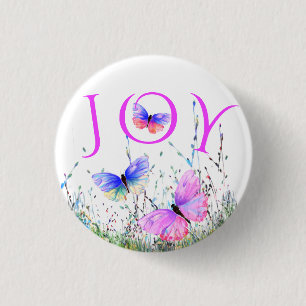 Flying Butterflies Button Spring Joy
