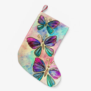 Flying Butterflies Christmas Stocking
