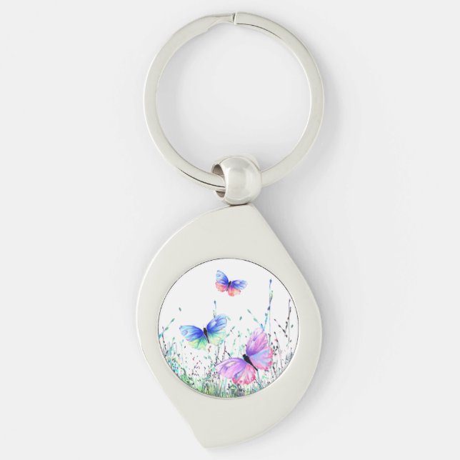 Flying Butterflies Keychain (Front)