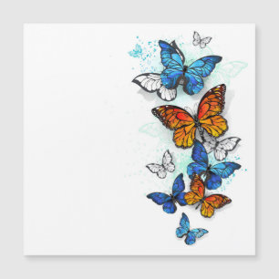 Flying Butterflies Morpho and Monarch