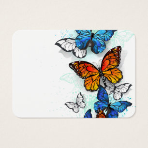 Flying Butterflies Morpho and Monarch