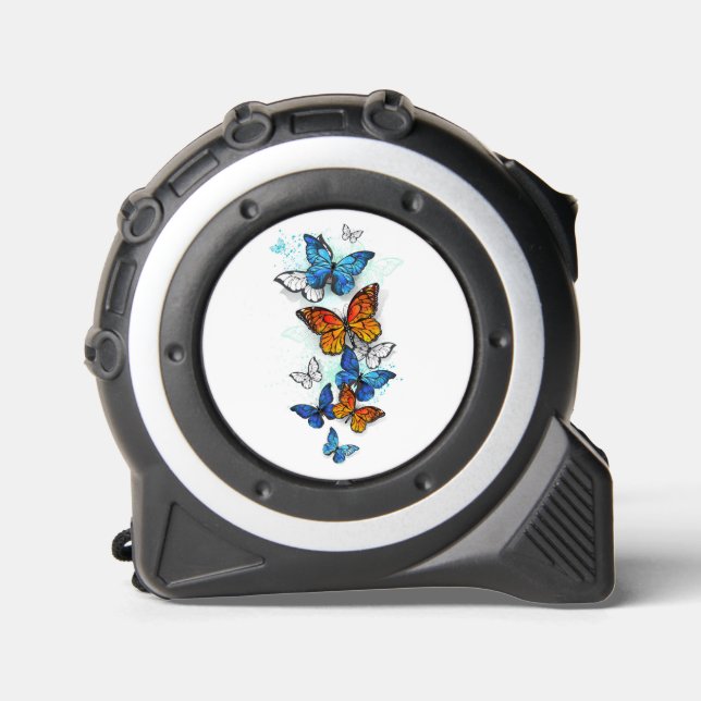 Flying Butterflies Morpho and Monarch 1 (Front)