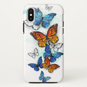 Flying Butterflies Morpho and Monarch Case-Mate iPhone Case
