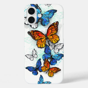 Flying Butterflies Morpho and Monarch iPhone 16 Plus Case