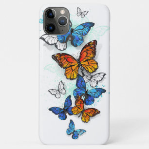 Flying Butterflies Morpho and Monarch Case-Mate iPhone Case