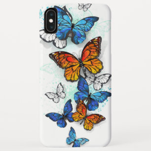 Flying Butterflies Morpho and Monarch Case-Mate iPhone Case