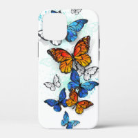 Flying Butterflies Morpho and Monarch