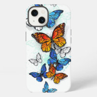 Flying Butterflies Morpho and Monarch