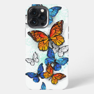Flying Butterflies Morpho and Monarch iPhone 13 Pro Max Case