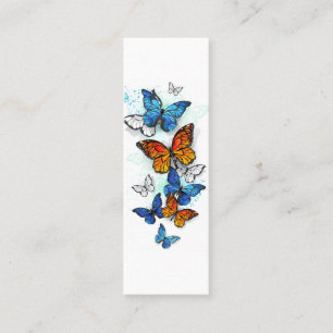 Flying Butterflies Morpho and Monarch Mini Business Card