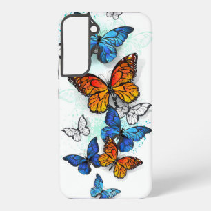 Flying Butterflies Morpho and Monarch Samsung Galaxy Case
