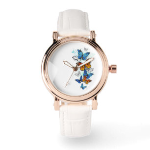 Flying Butterflies Morpho and Monarch Watch