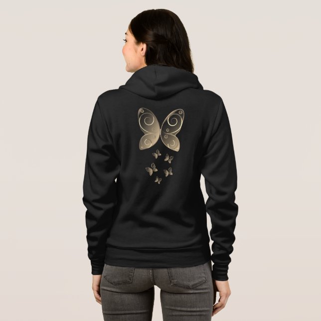 flying butterflies nature hoodie (Back Full)