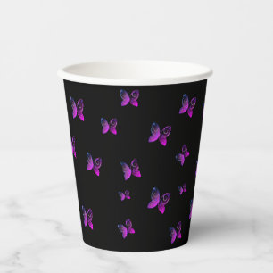 flying butterflies nature paper cups