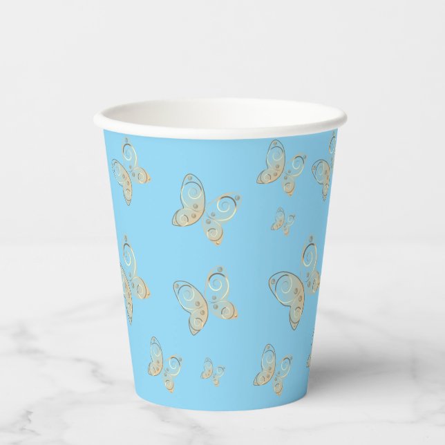 flying butterflies nature paper cups (Front)