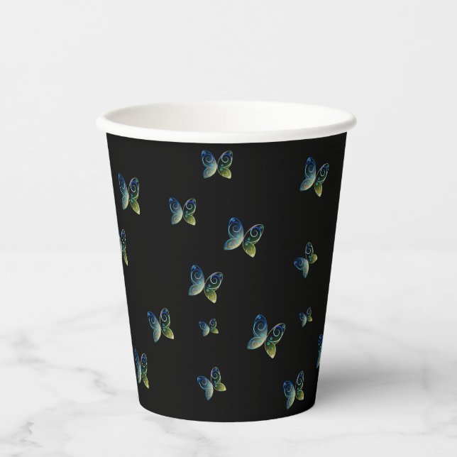 flying butterflies nature paper cups (Front)