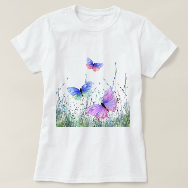 Flying Butterflies T-Shirt (Design Front)
