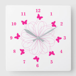 Flying Butterflies Wall Clock