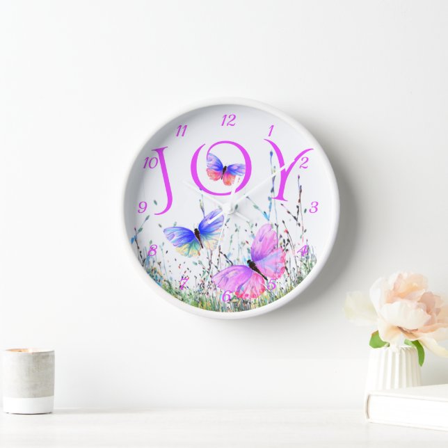 Flying Butterflies Wall Clock - Spring Joy (Home)